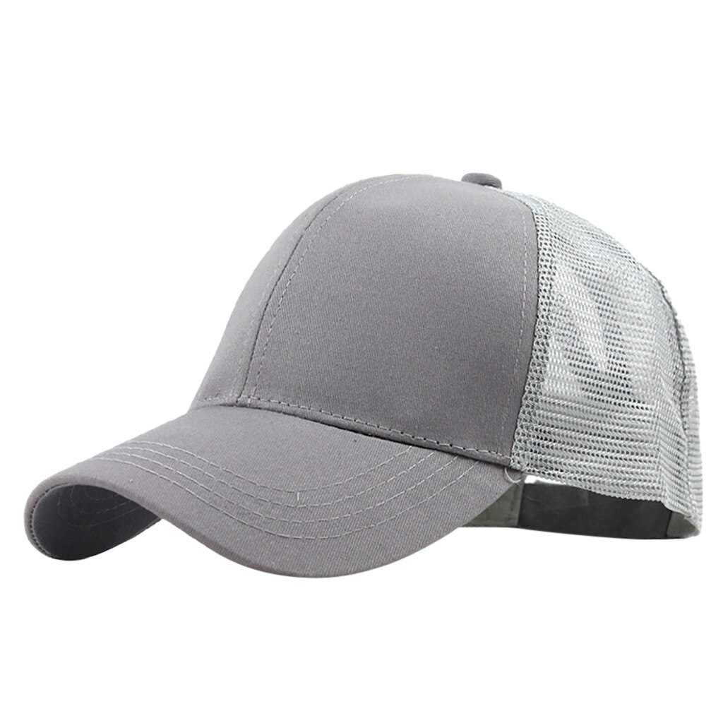 Unisex Berretto da Baseball Regolabile Cap Mesh Traspirante per Le Donne di Snapback Caps Casquette Cappelli da Baseball Visiera Cap Siltovka # BL5: Gray