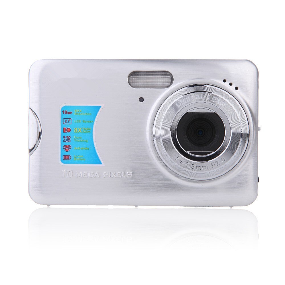 18 Mega pixels HD Mini Digital Camera 18MP 8x Zoom Smile Capture Anti-shake Video Camcorder