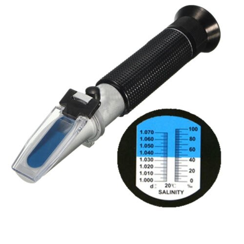 Salinity Refractometer Meter Water Reader Marine 0~10% Aquarium Pool Water Salt Measuring Salt Aquarium Test Tester: Default Title