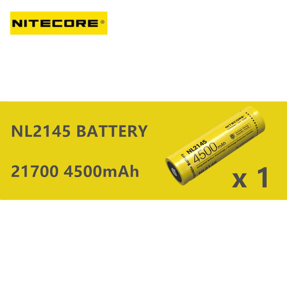1 stuks van NITECORE 21700 oplaadbare batterij NL2140/NL2145/NL2150: 1 pcs NL2145