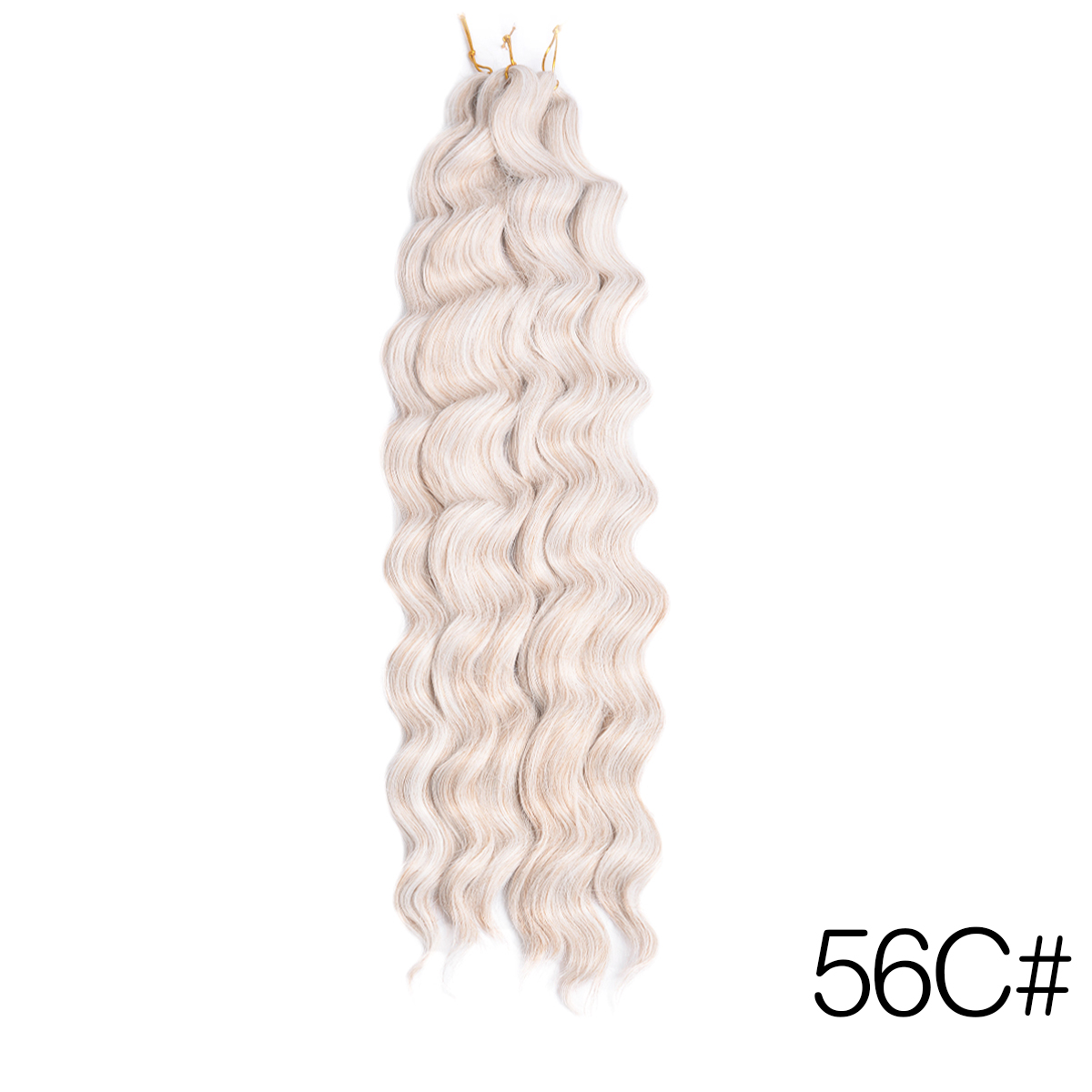 Syntetisk anna twist hæklet krøllet hår 24 cm dybt bølget fletning hår ombre blond brun vandbølget fletning hårforlængelse: Fs1b/99j / 6 stk / parti