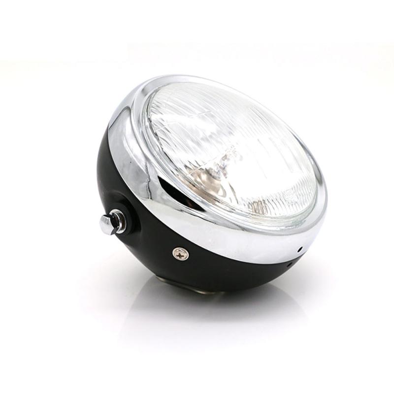 12V Motorrad Scheinwerfer retro Jahrgang Runde Scheinwerfer Lampen Für Yamaha Suzuki Honda CG125 Motorrad Zubehör