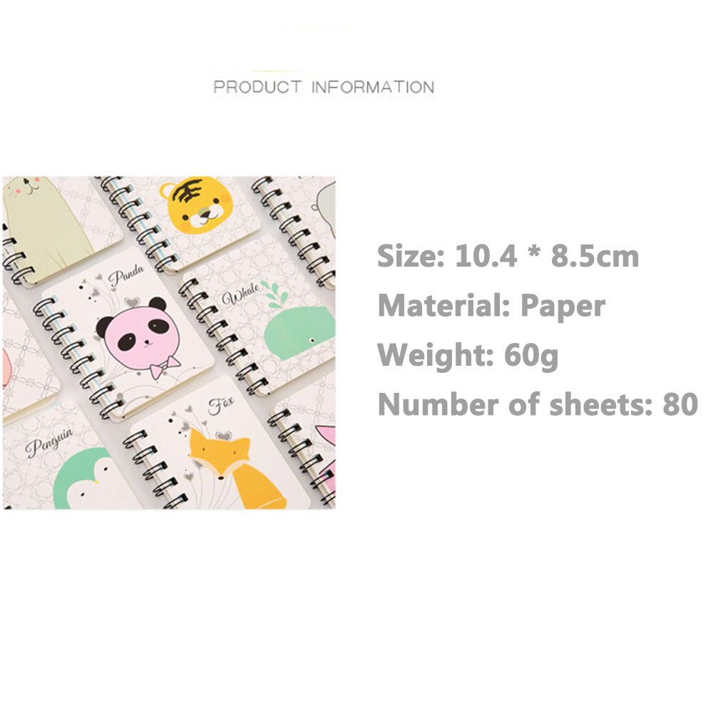 1 Pcs Notebook Creatieve Schattige Dieren Cartoon Rollover Spoel Notebook Flanner Tijdschrift Agenda Dagboek Schetsboek