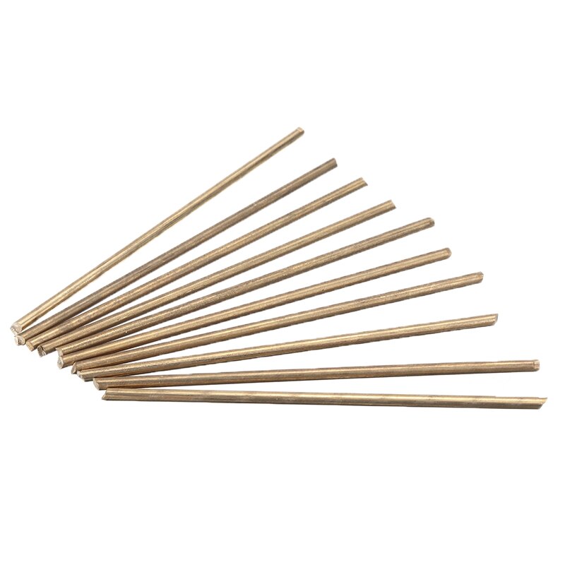 10pcs 3mm Diameter 100mm Length Brass Round Bar Rods Circular Tube Stick DIY for Repair Welding Brazing Soldering Accessories