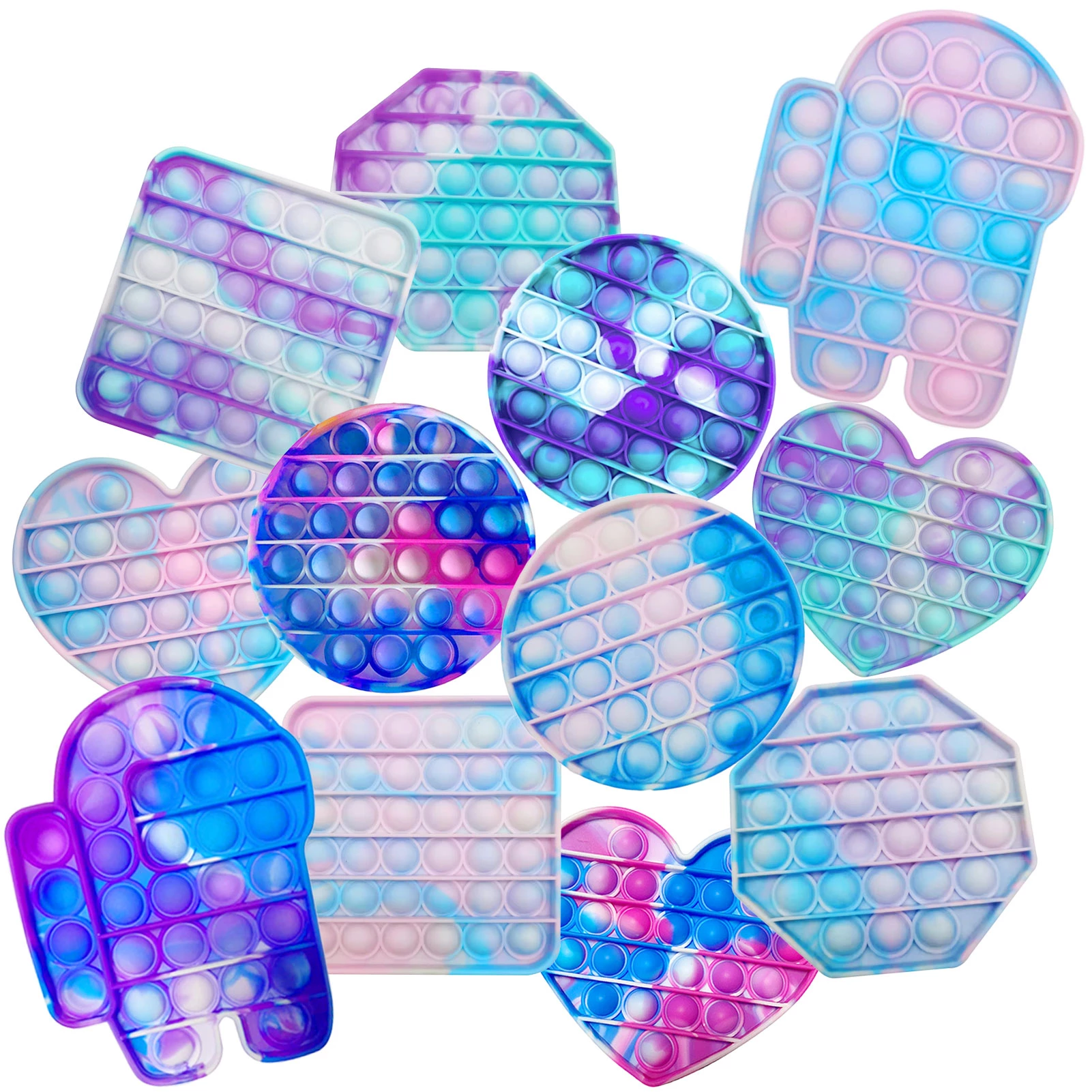 Push Pops Bubble Sensory Toy Autism Needs Stress Reliever Toys Games For Adult Kid Funny Anti-stress Popit Fidget Reliver Stress