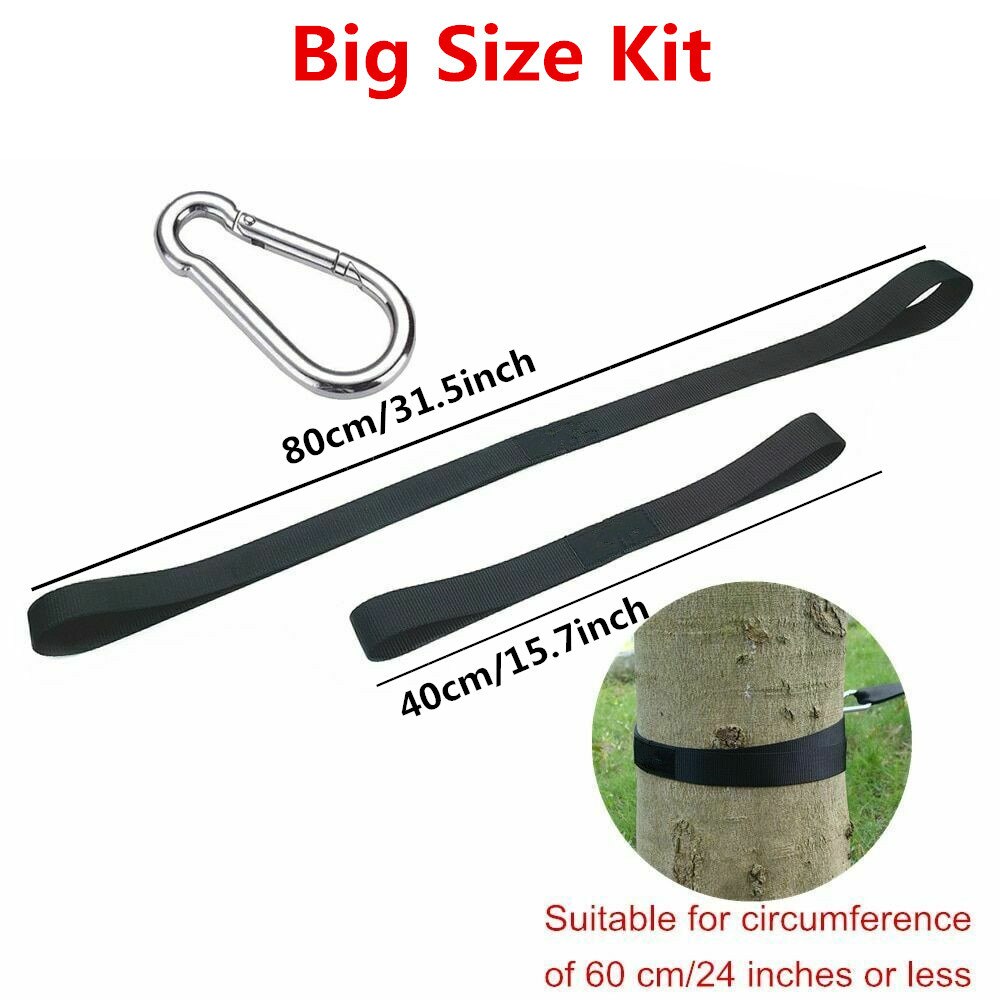 Battle Rope Anchor Strap Kit 2 Nylon Straps 1 Metal Carabiner Protect Crossfit for Rope Undulation Training Workout Fitness: Big Size Kit