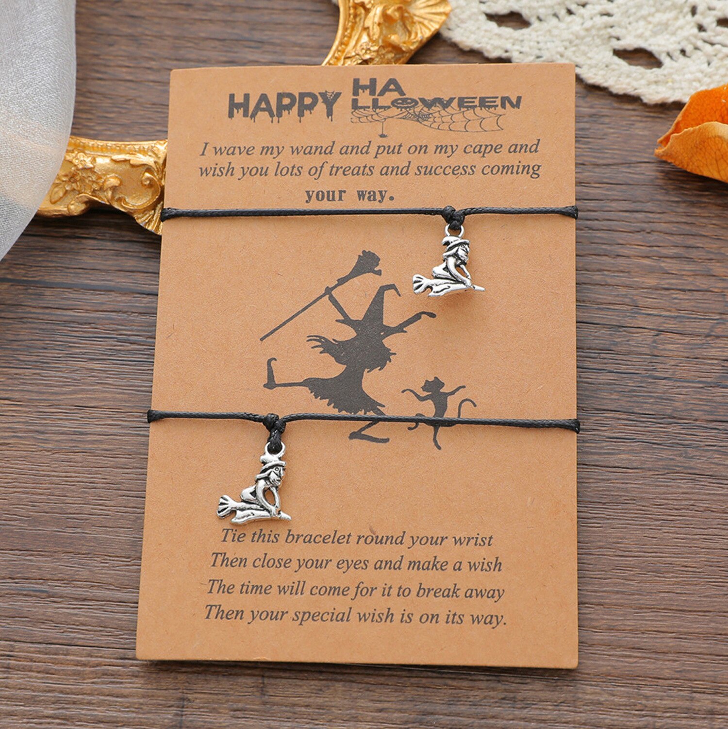 Funny Dancing Heks Kaart Armband Heks Handgemaakte Paar Armband Kids Sieraden Halloween Kid Armband Meisje: 6