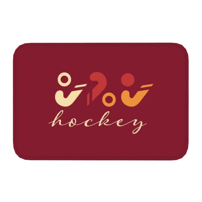 Individuell gestaltete eishockey-herzschlag-fußmatt, rutschfest, für eingangsbereich, küche, Schlecht, wohnzimmer, spielerzimmer, wohnzimmer, fußmatt: Hellgrau