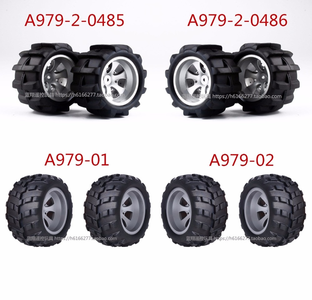 Wltoys A979 A979-A A979-B A979-2 A979-3, piezas de repuesto para coche de control remoto, A979-4 A979-01/A979-02, neumático izquierdo y derecho de A979-2-0485