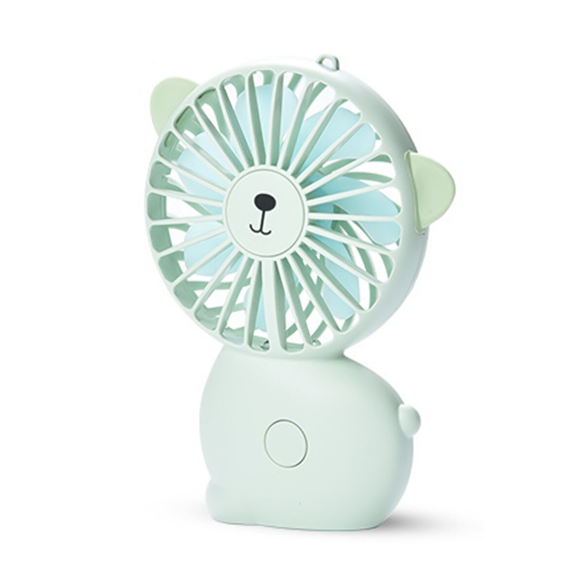 Cute Mini Fan USB Rechargeable Personal Portable Cooling With Night Light Sling Pippi Handheld Charging Personal Cooling Fan