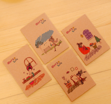 16 feuilles 32 pages papier Kraft rétro 64K petit livre Mini poche bloc-notes blanc page intérieure ligne de voiture petits école bureau: green