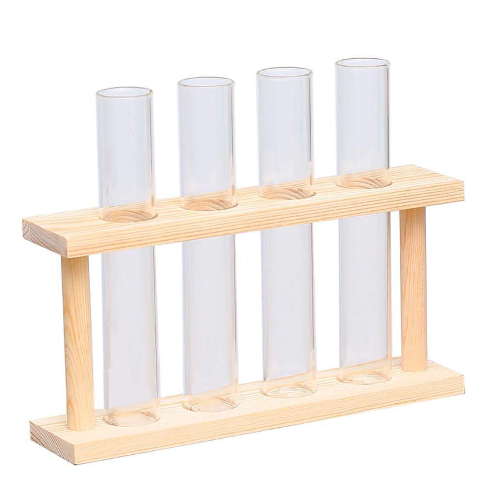 Crystal Glass Test Tube Plant Terrarium Vase Flower Pots for Hydroponic Plants Home Garden Decoration: Beige