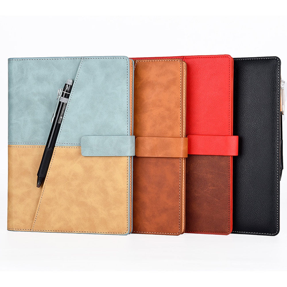 Elfinbook x læder smart genanvendelig sletbar notesbog mikrobølge bølge sky slette notesblok notesblok foret med pen