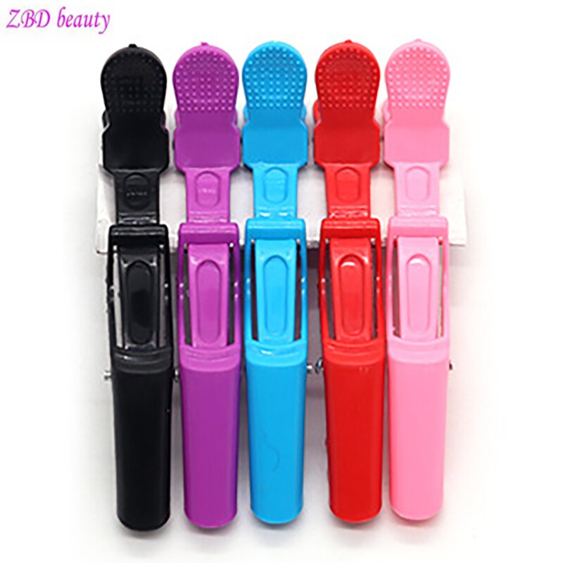 Pinzas de sección para peluquería, pinzas de cocodrilo para el pelo, pinzas de cocodrilo duraderas para el pelo, usadas para herramientas de peinado de salón, 5 unids/paquete