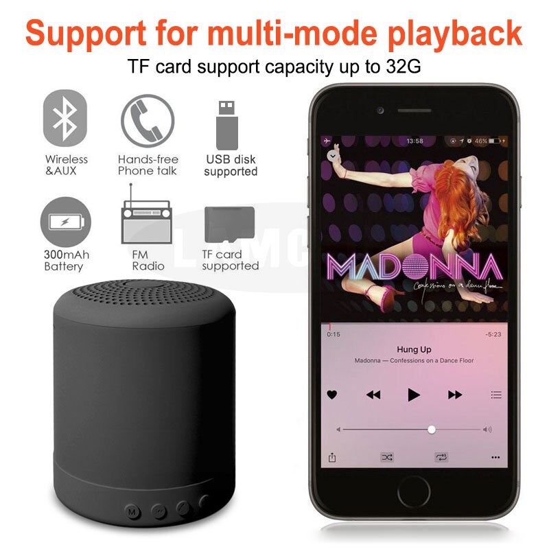 Mini Column Draadloze Bluetooth Speaker Macaron Stereo Luidspreker Waterdicht Bluetooth Speaker Voor Outdoor Douches Subwoofer