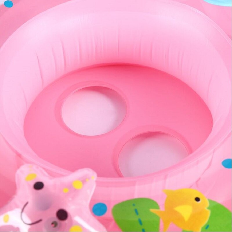 Children's cartoon umbrella inflatable swim ring Crash-proof water supplies baby paddles in the boat