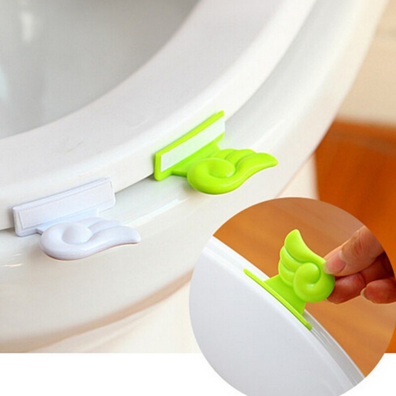 1pcs Bath Seat Toilet Lifting Device Bathroom Clamshell Lid Manual Toilet Seat Supplies