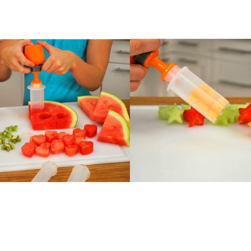 Baby Food Fruit Cutter Cooking Tools Plastic Fruit Shape Cutter Slicer Veggie Food Fruit Shape Cutter kitchen accessories