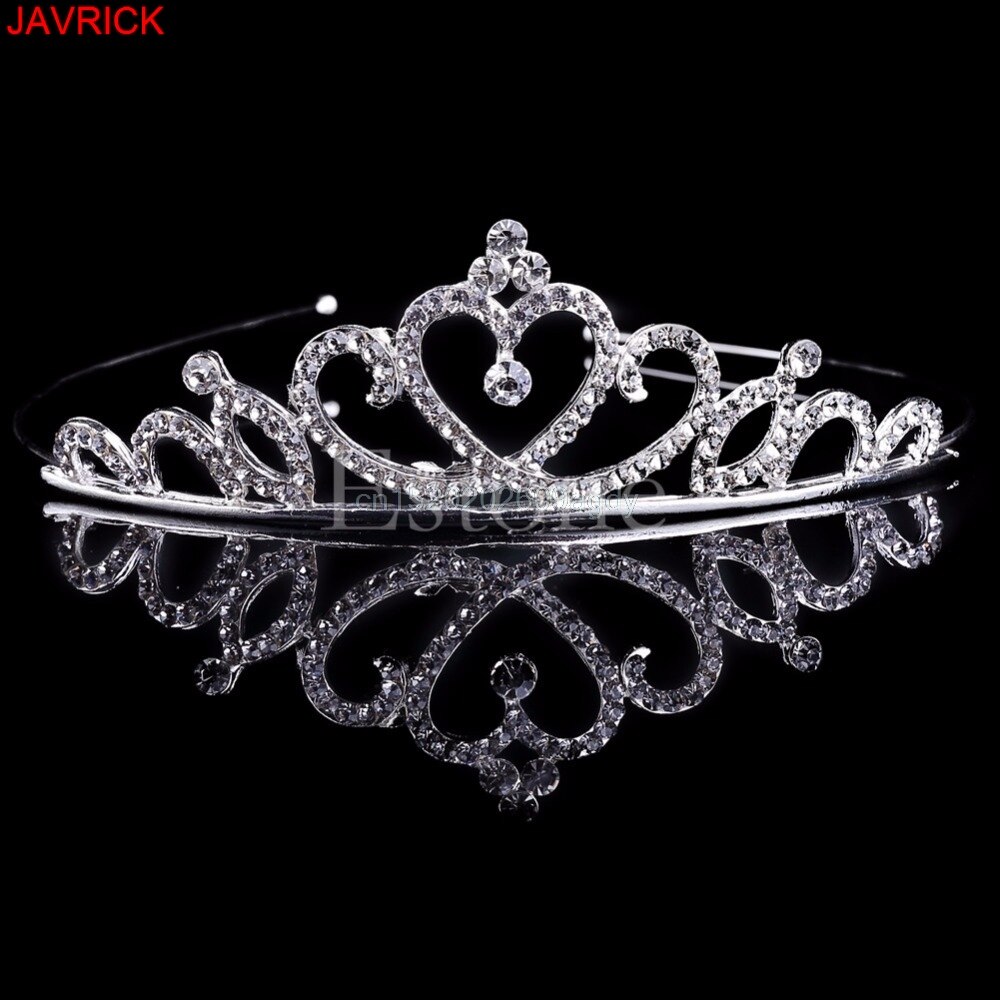 Rhinestone Princess Crown Bridal Crystal Tiara Wed... – Vicedeal