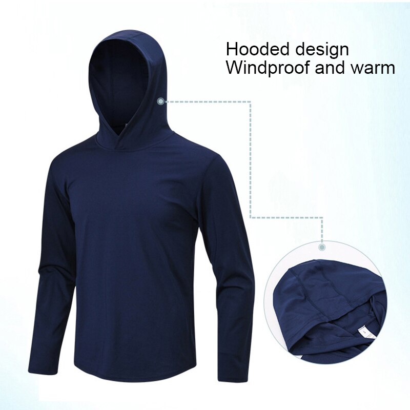 Men Quick Dry Long Sleeve Workout Athletic Hoodie Jacket Sports Training Hooded Coat Sweatshirt Men Hoodies Brand Male