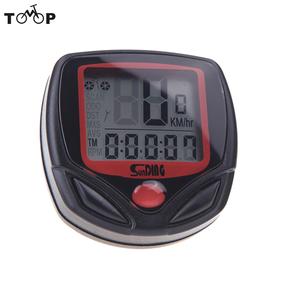 14 Functions Waterproof LED Sunding SD-548B Wired Bike Bicycle Computer Cycling Odometer Speedometer