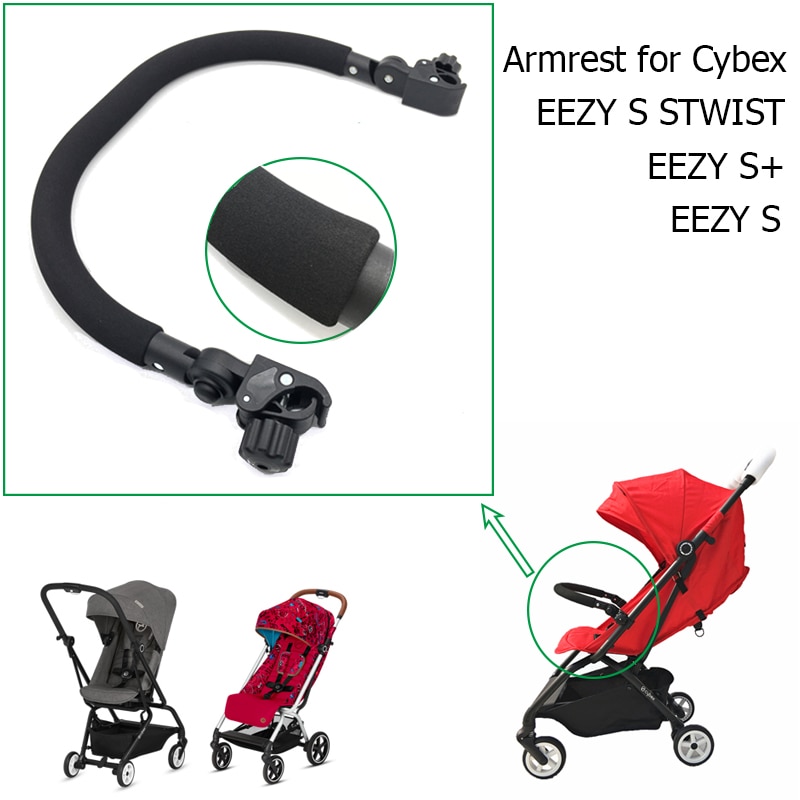 Baby klapvogn tilbehør pu læder armlæn foran kofanger sikkerhedsgelænder til cybex eezy s s + s twist klapvogn