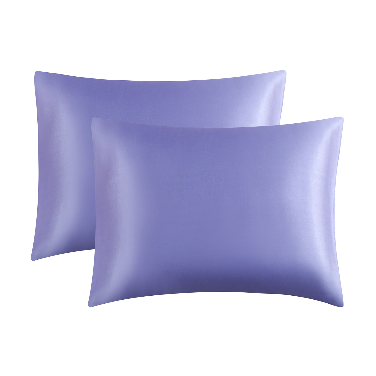 1Pcs Queen Satin Silk Pillowcase Pillow Case Cover Home Bedding Smoothy Multicolor Simulation Silk Rectangle Bedding Pillow: Purple