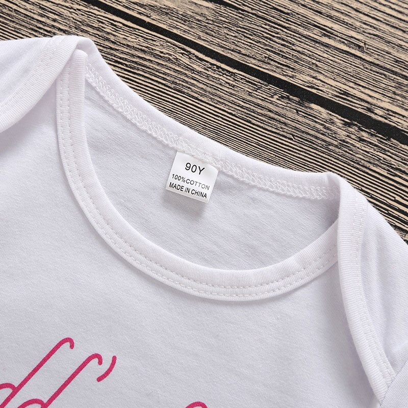 Carter Baby Girl Recien Nacido Neonato Clothes Carters Baby Boy Lucky+child Baby Girls Round neck letter printing 4-piece set