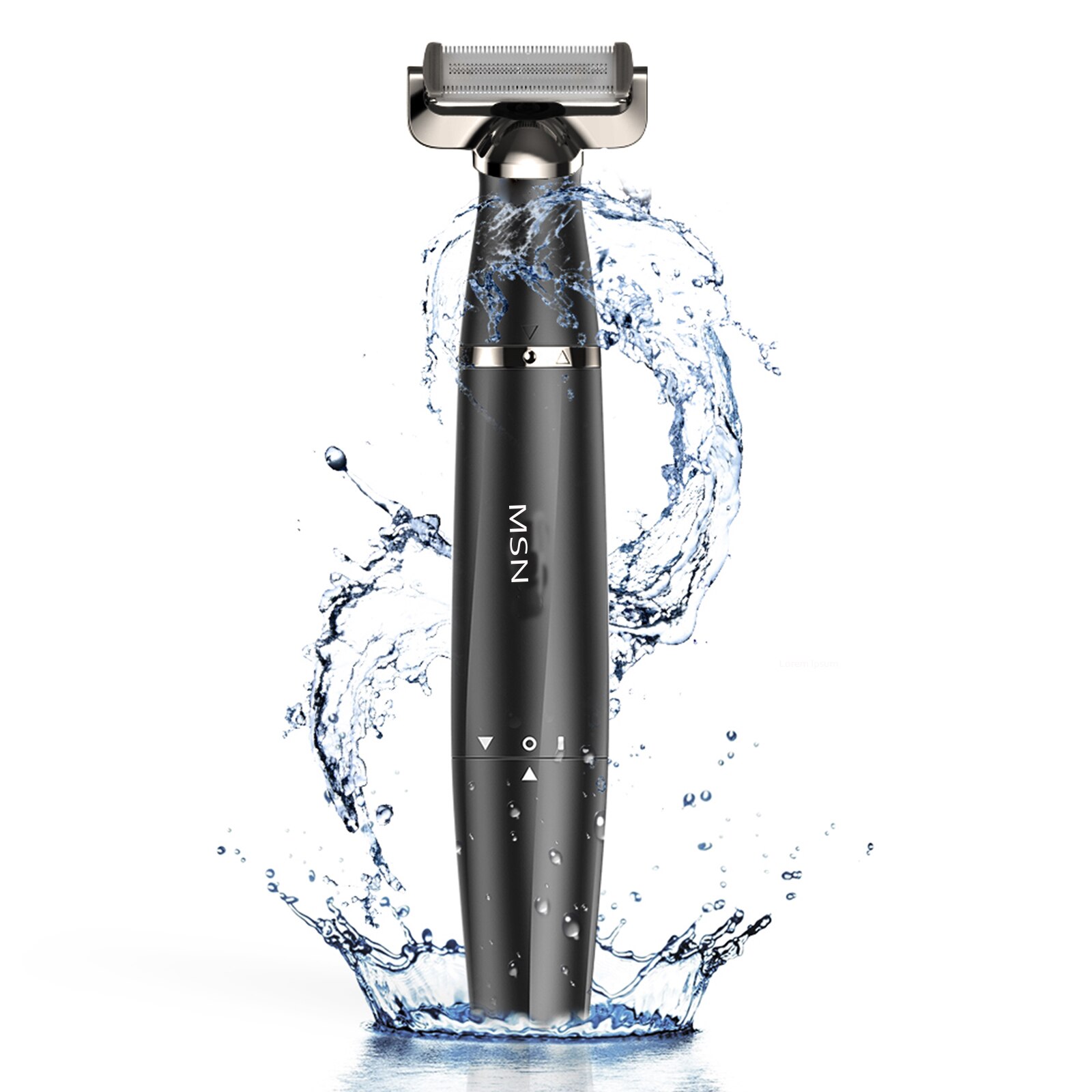 Tondeuse à cheveux électrique pour femmes, rasoir pour le corps et le visage, pour les zones intimes: Gris clair