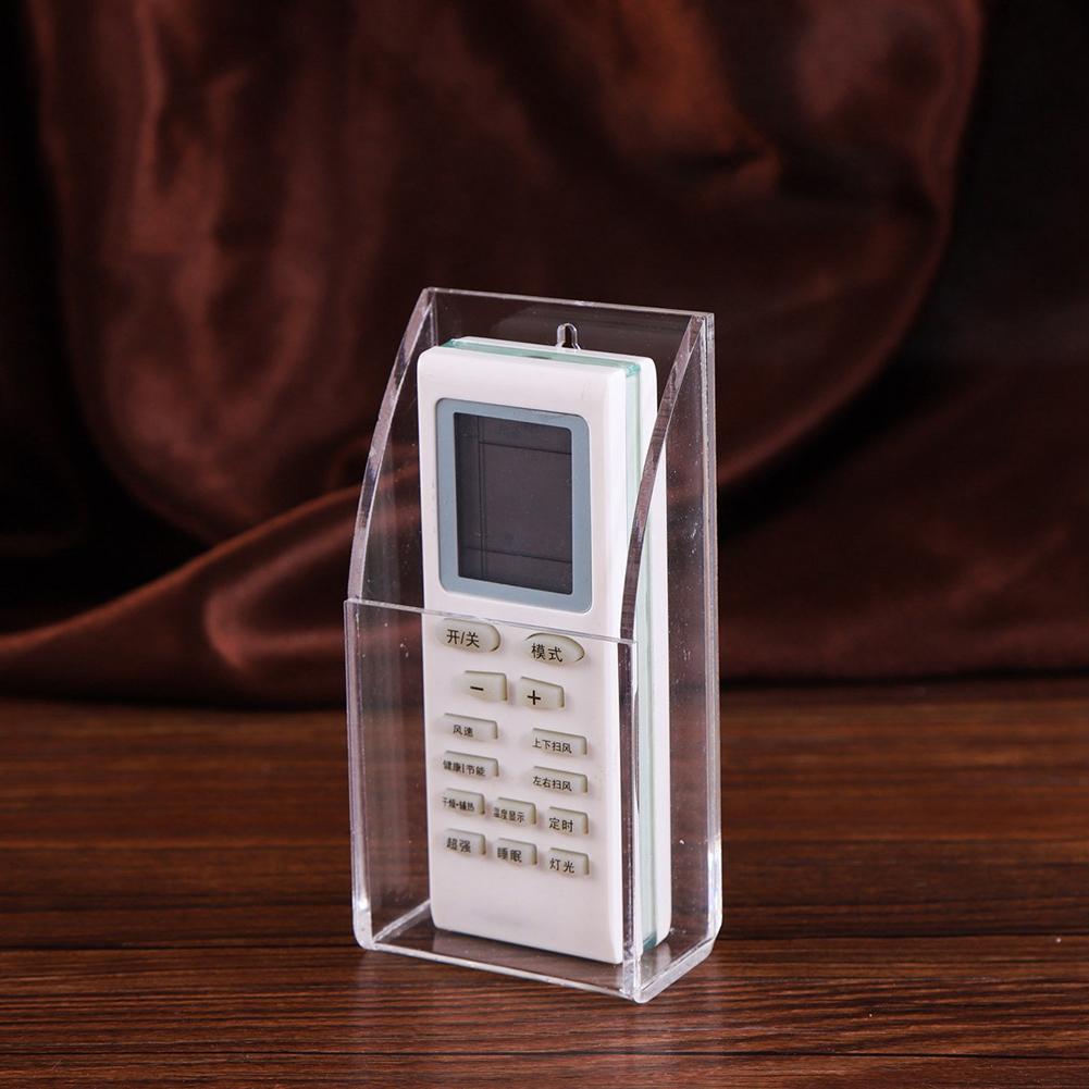 3- gitter gennemsigtig akryl fjernbetjening opbevaringsboks hotel hængende vægbeslag rack makeup børste papirvarer medie arrangør