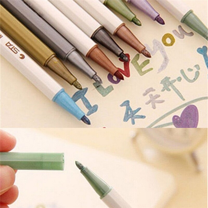 10 subrayadores coreanos Kawaii, 10 colores, rotuladores de colores, material de oficina, suministros escolares, canetas,