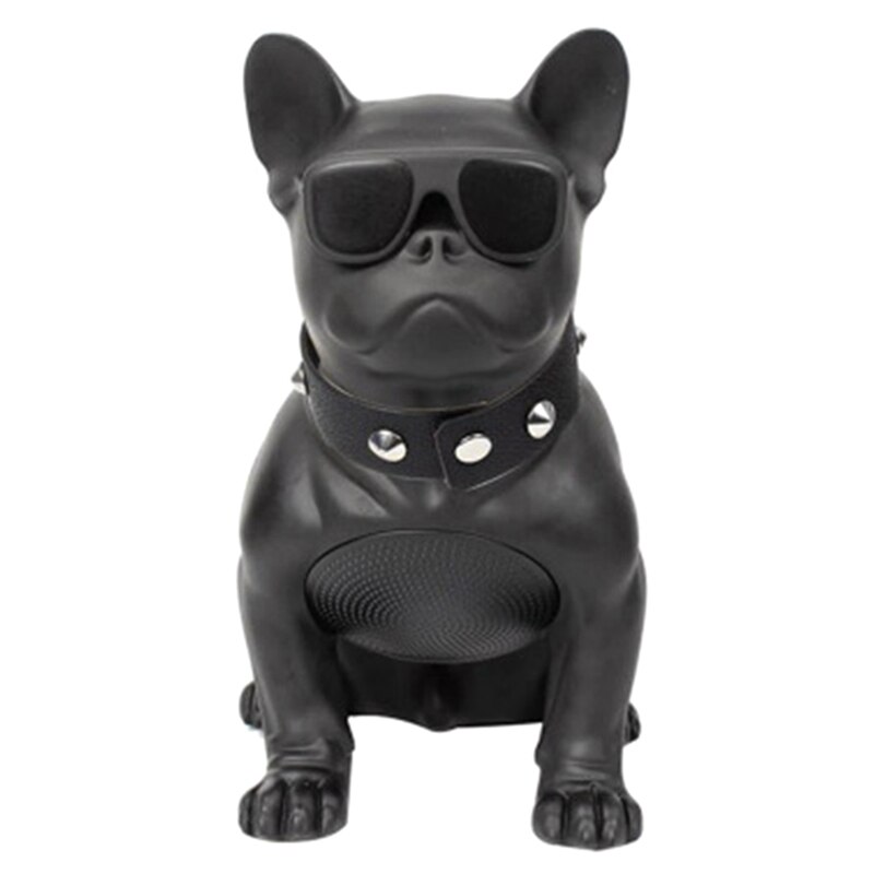 Bouledogue français Portable sans fil Bluetooth haut-parleur pour chien, Radio FM, MP3 (M, noir): Default Title