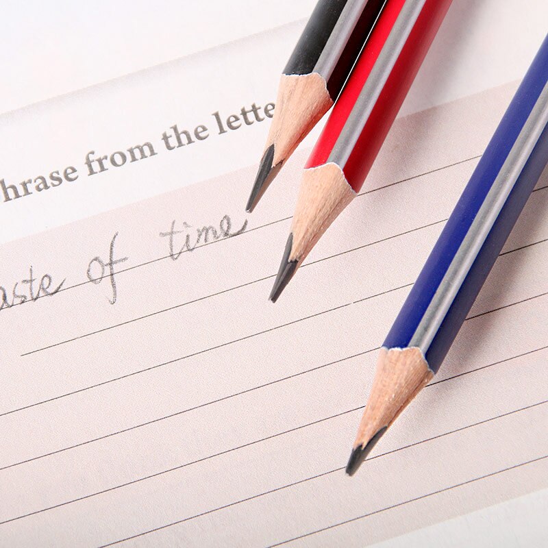 A box of Deli 2B, Hb triangular advanced graphite writing sketch pencil, with rubber head pencil, student office stationery