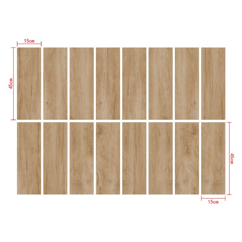 Wood Pattern Floor Stickers Bedroom Living Room Kitchen Waterproof Flooring Tile Sticker