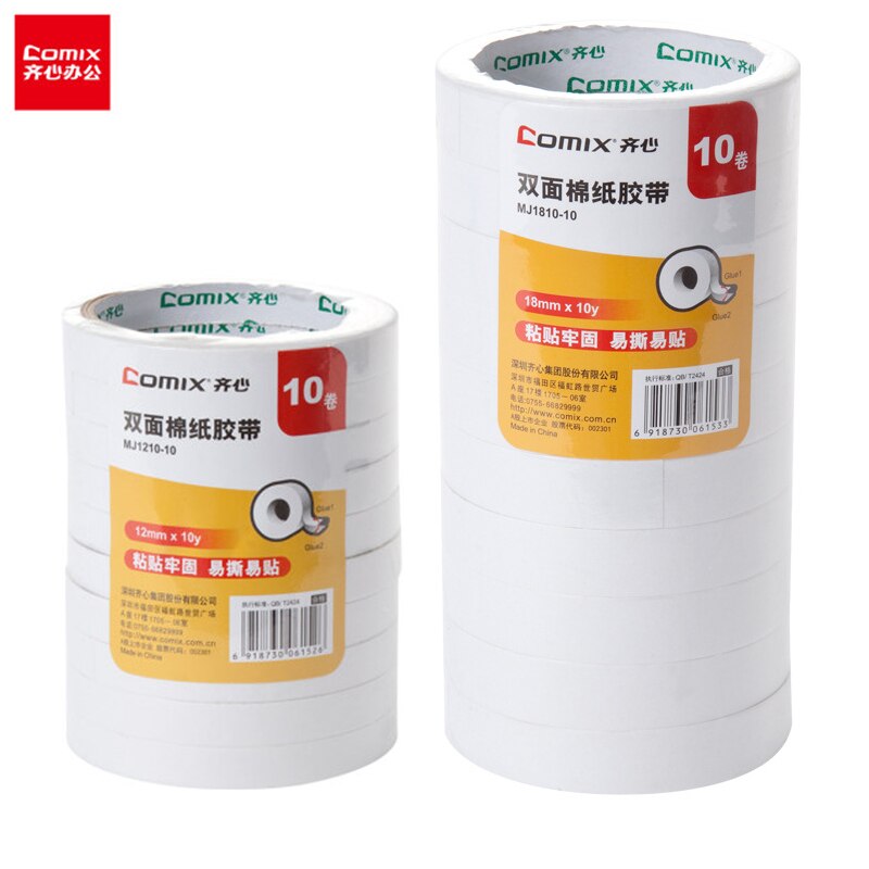 Batch Dubbelzijdige Tape Sterke Vaste Papier Tape Kantoor Dubbelzijdige Tape Student Thuis Dubbelzijdige Tape/10 Rolls