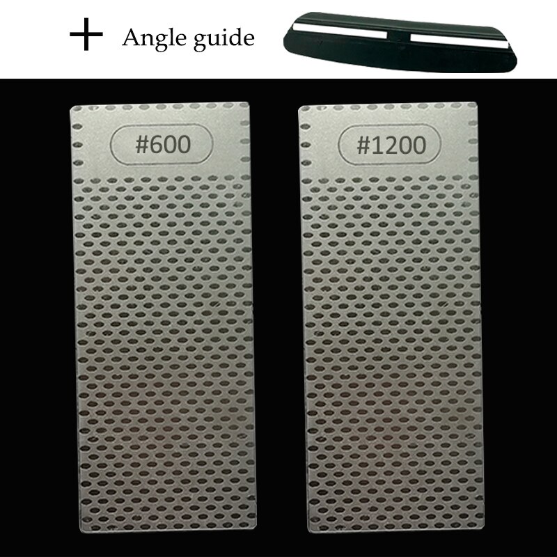 Diamond Knife Sharpening Stone Knife Sharpener Fixed angle sharpener 150x63x2.5mm Grit 400 600 1000 1200 Angle guide: 600 1200 Angle guide