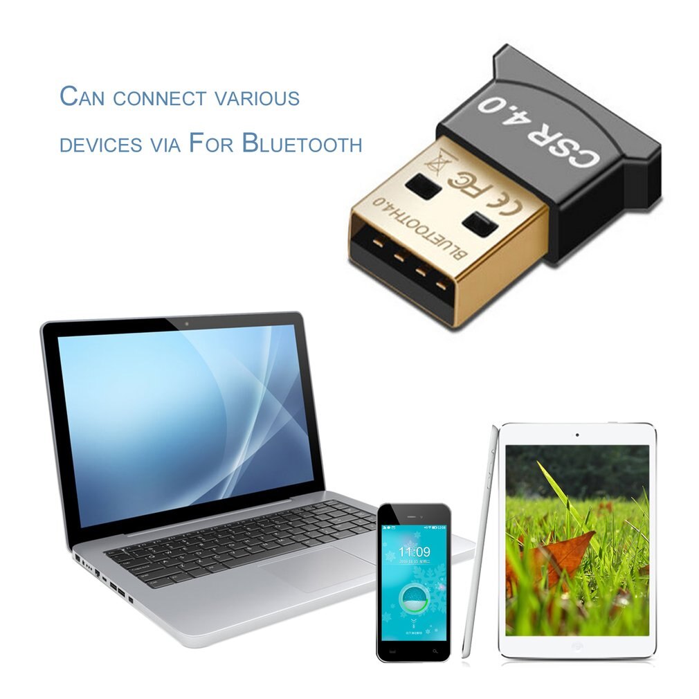 GNS USB 2.0 Bluetooth Dongle V4.0 - Mini Wireless Adapter For Laptop, PC