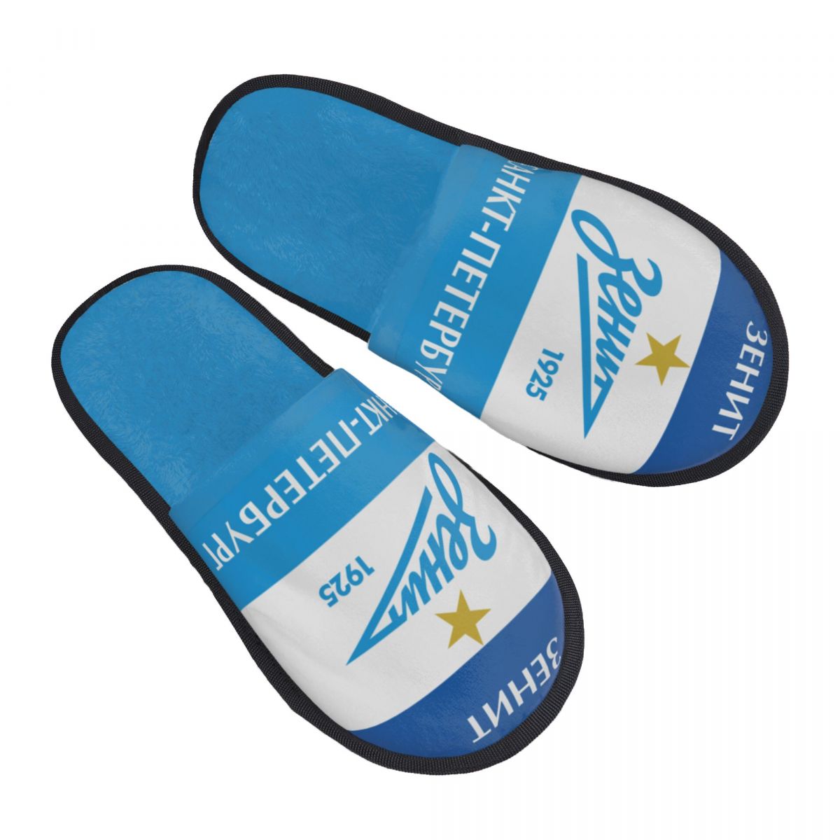 Zenit-zapatillas peludas de San Petersburgo FC para hombre y mujer, zapatillas cómodas de felpa peluda, zapatos cálidos antideslizantes para interiores: 2 / L