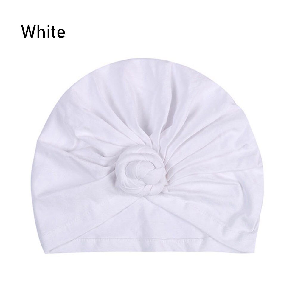 Headwrap Pre-Tied Bonnet Turban Caps for Baby Kids Chemo Hat Cotton Headscarf Baby Girl Headband Chemotherapy Cap: White