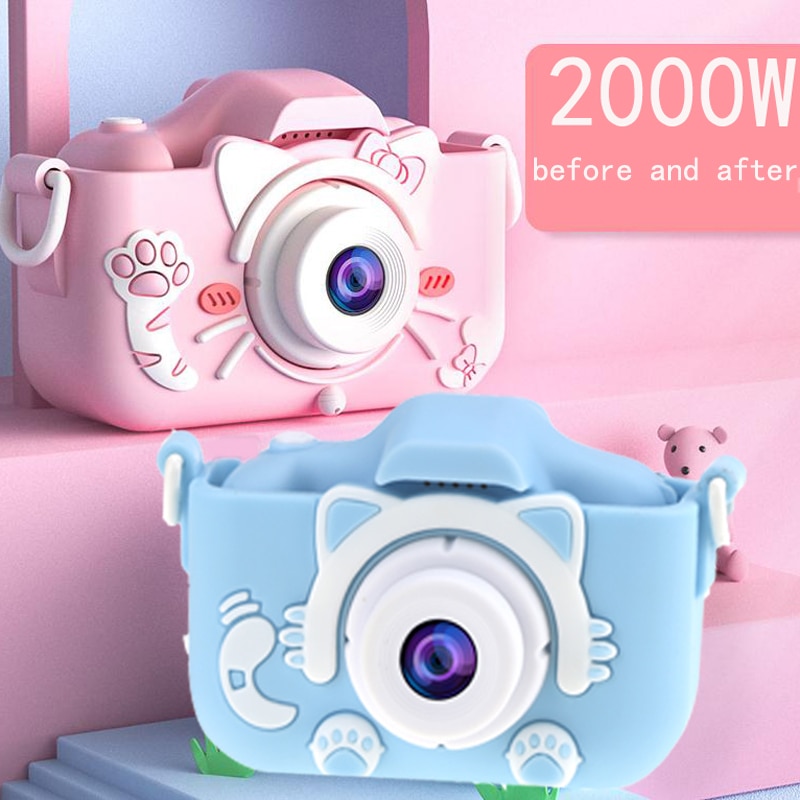 Sheli kindercamera speelgoed schattige camera oplaadbare digitale camera mini scherm baby speelgoed educatief speelgoed buiten baby