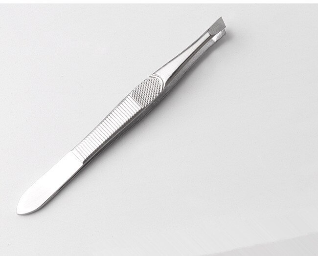 1Pcs Women Eyebrow Tweezer Face Nose Hair Clip Tweezer Remover Stainless Steel Tweezers Shape Tool Eyebrow Tweezers 9cm: A