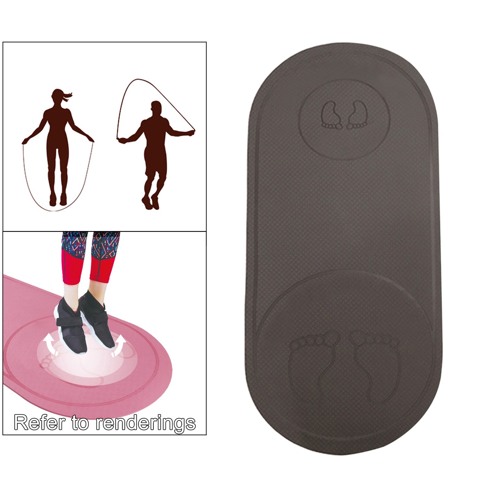 Übungsmatte, seilspringen, tpe-fitnessmatte, pilatesmatte, tanzmatte, leise yogamatte, pufferpad: Grau