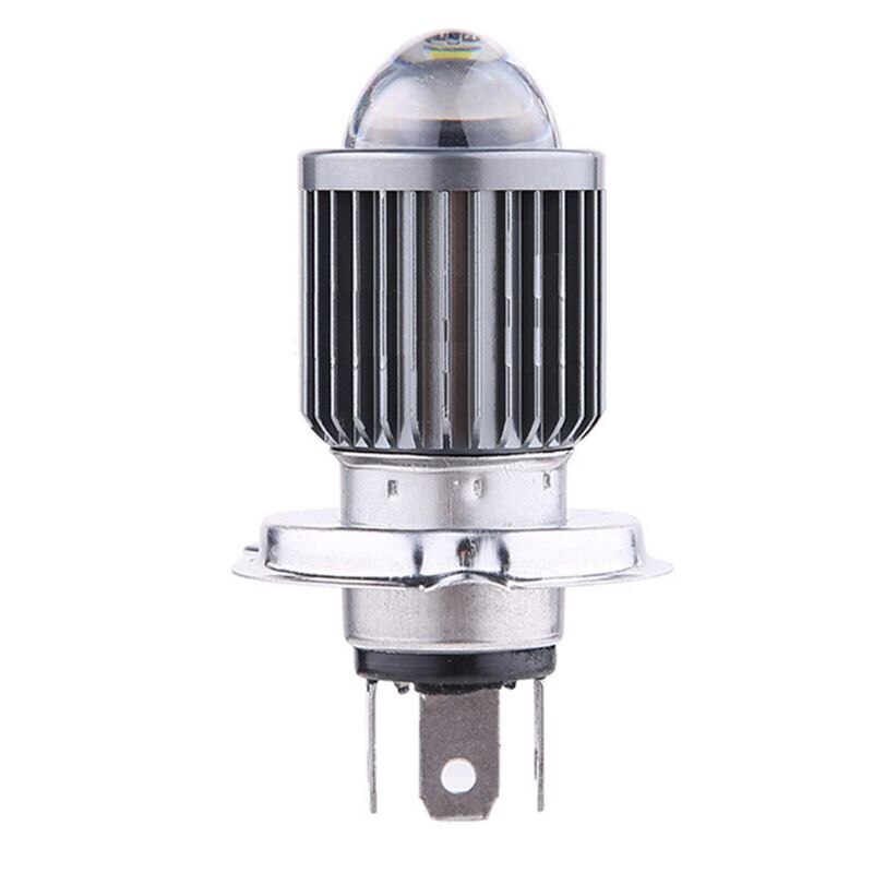 Scooter Bicolor LED Fisheye Headlight Conversion Bulb H4 to High Low Beam Light: 1