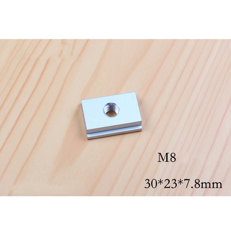 T-track Klemmen Snelzekering Houden Vaststelling Houtbewerking Jig Klemmen Blokken M8 Schroef Apparaat Houtbewerking Gereedschap Carpenter DIY tool: M8 Slider for Chute