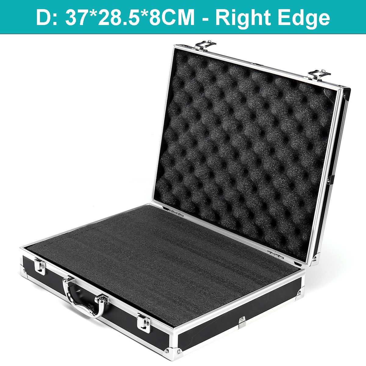 Aluminum Tool Box Portable Safety Equipment Instrument Case Suitcase Multifunction Profile Toolbox Hardware Container With Foam: D