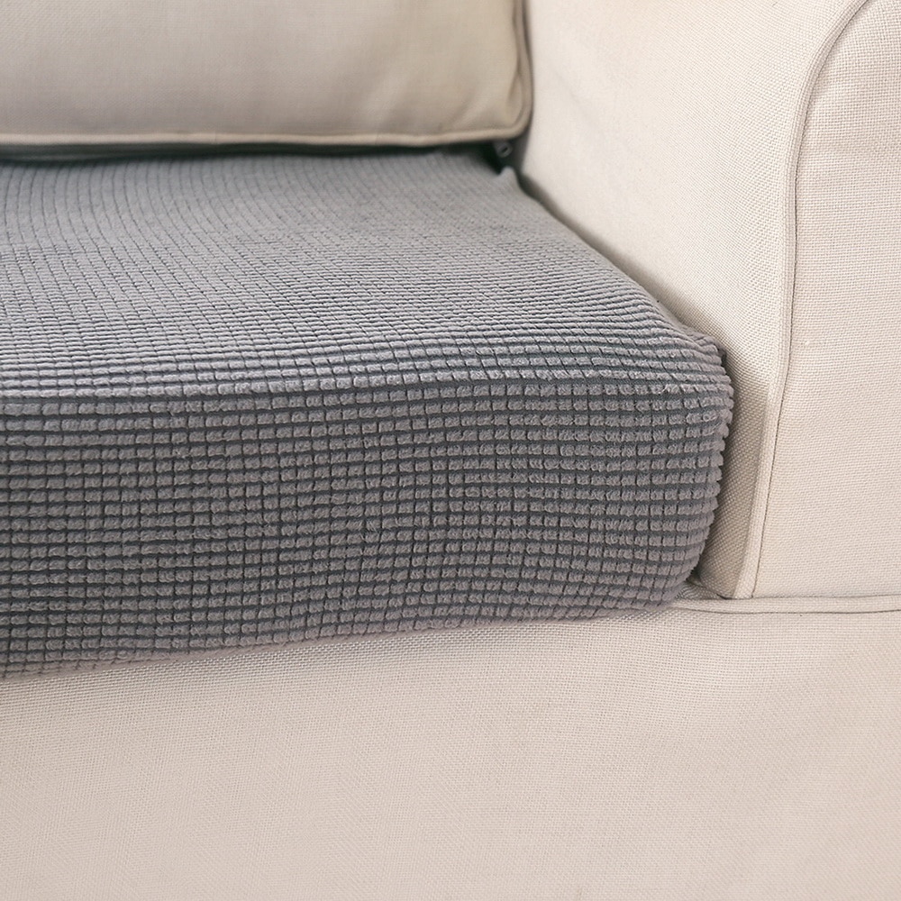 Ensfarvet sofapudebetræk elastisk beskytter sofadæksel personlighed matchende vaskbar sofadækselovertræk