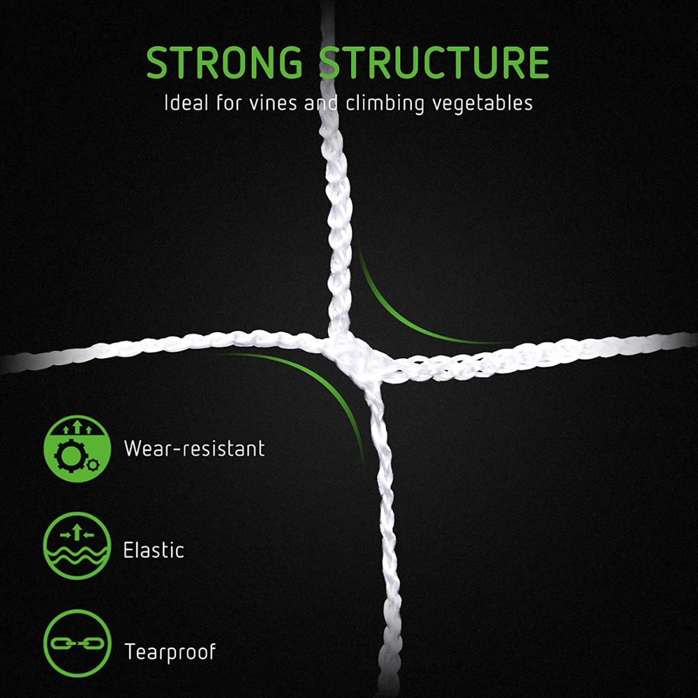 Amkoy plante espalier netting kraftig polyester støtte vintreet klatrestativ hydroponics hage grønnsaksgjerde anti-fuglenett