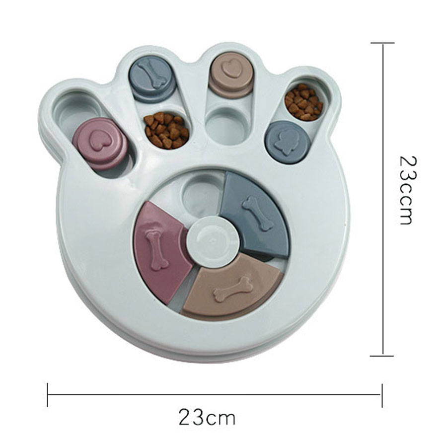 Chien Puzzle jouets augmenter IQ interactif chiot chien distributeur de nourriture pour animaux de compagnie chien jouets de formation fleur forme ronde Puzzle jouet
