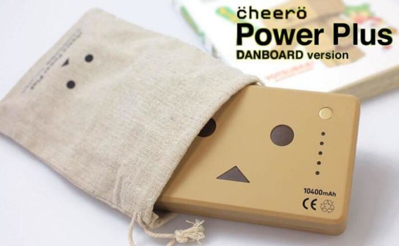 Japanese style Cheero Power Plus Danboard version 10400mAh Flavors Large capacity mobile power bank with Storage bag
