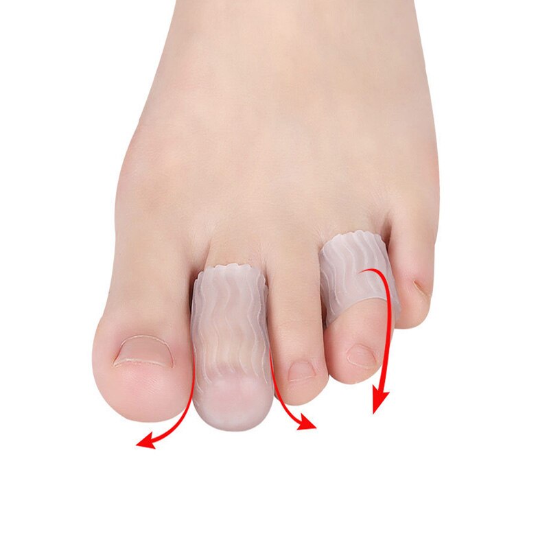 Sequstep Silicone Gel Toe Tube Little Toe Corns Blisters Protector Eases Callus Pain Hammer Toes Corrector Foot Care Tool
